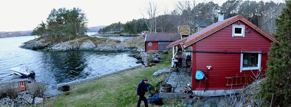 Hytta sett fra observatoriehøgda