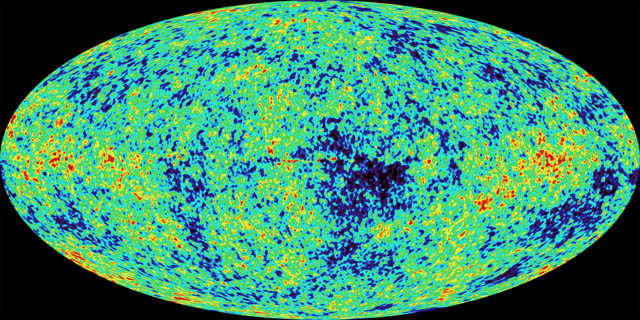 Ettergløden fra Big Bang. Illustrasjon: WMAP